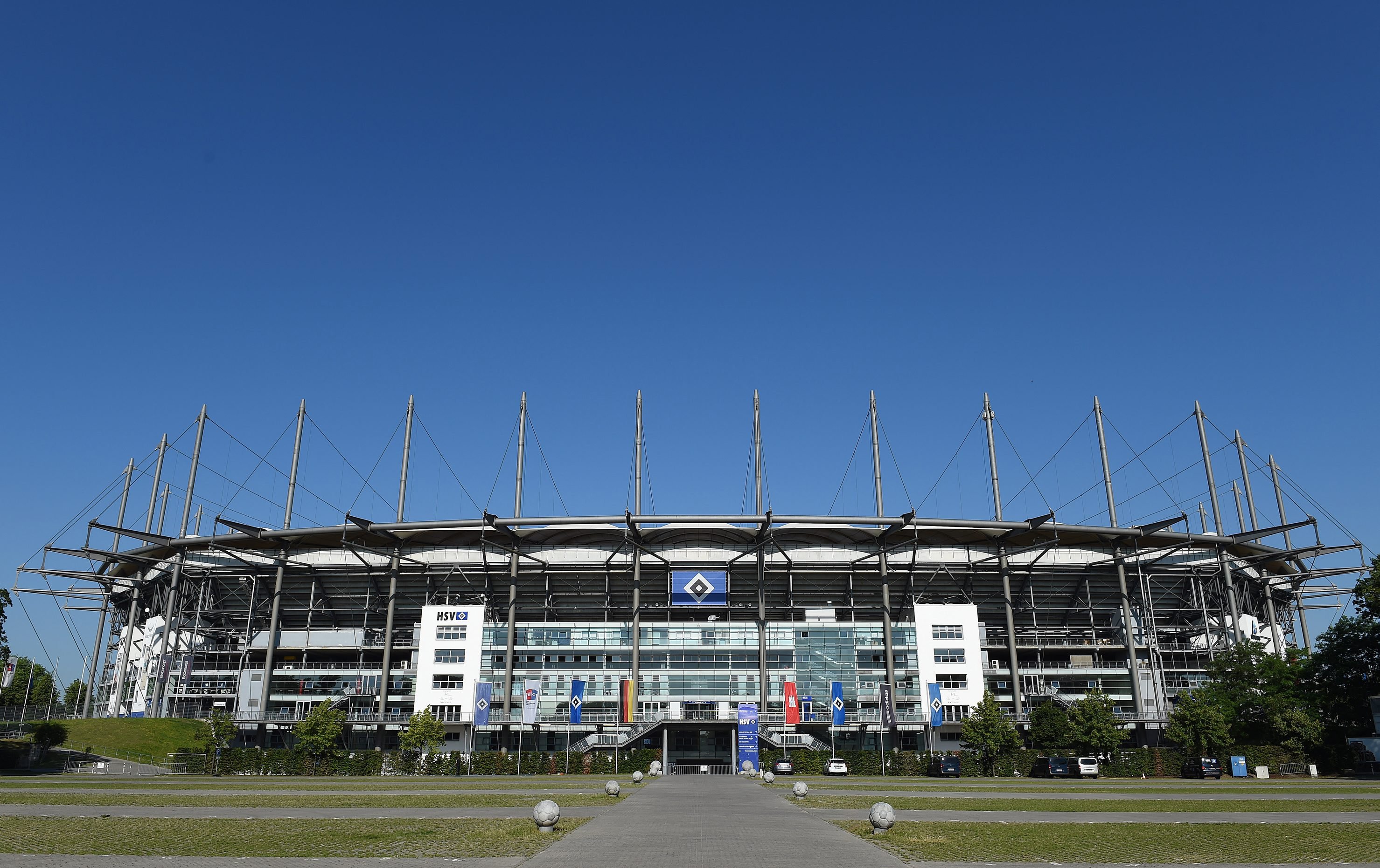 Fussball Volksparkstadion Außenansicht
