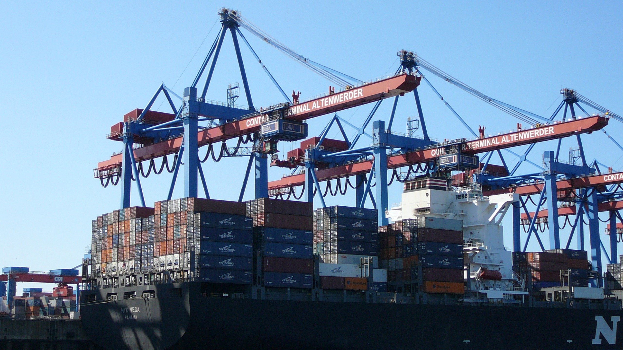 Lekies pixabay containerschiff hamburg-212405 Kräne im Container-Hafen