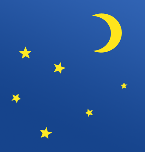nacht Mond und Sterne